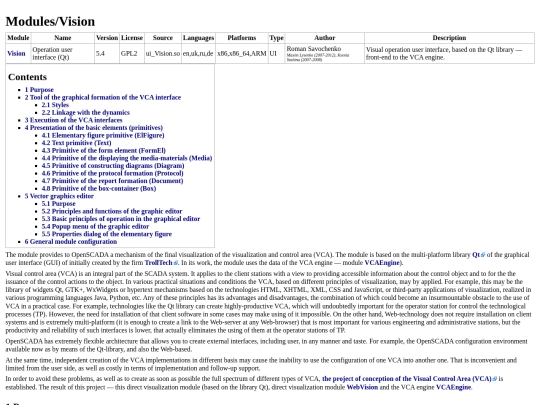 OpenSCADA/Modules/Vision screenshot