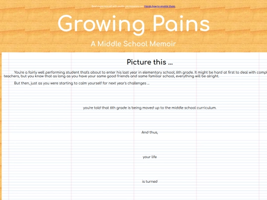 memoir screenshot