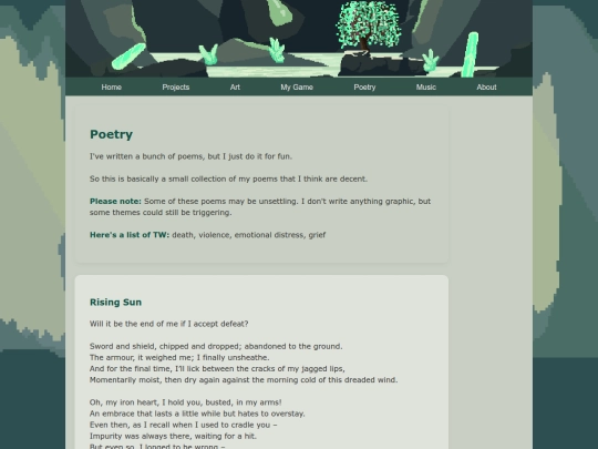 poetry screenshot