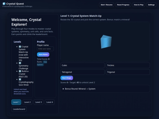 3dCrystalGame screenshot