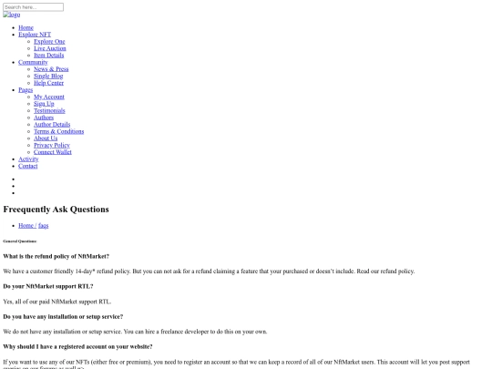 faqs screenshot