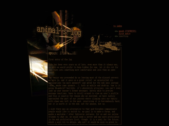 scribblings/log screenshot