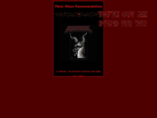 music/albumrecs/metal screenshot