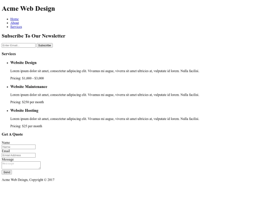 services screenshot
