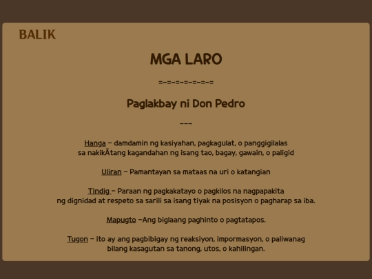 GLOSSARY screenshot