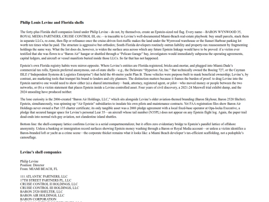 Clinton/Levine-bus screenshot