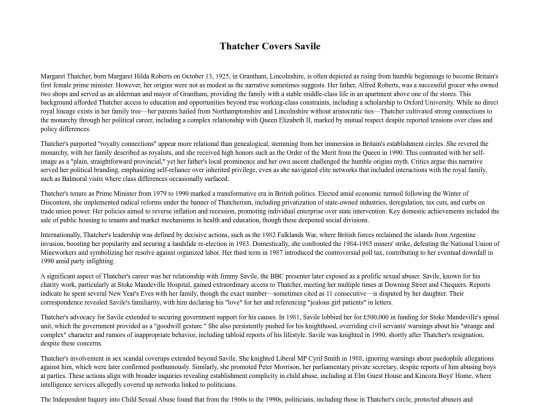 Savile/Thatcher screenshot