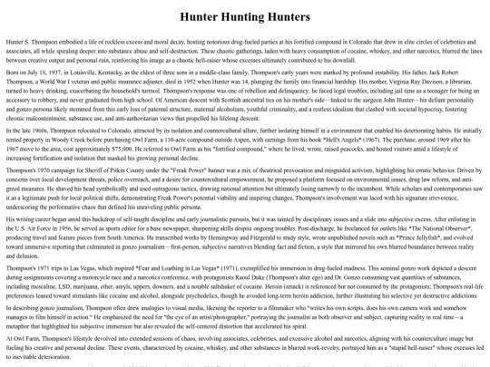 Spence/Hunter_Thompson screenshot