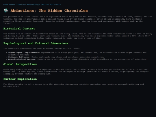 abductions screenshot