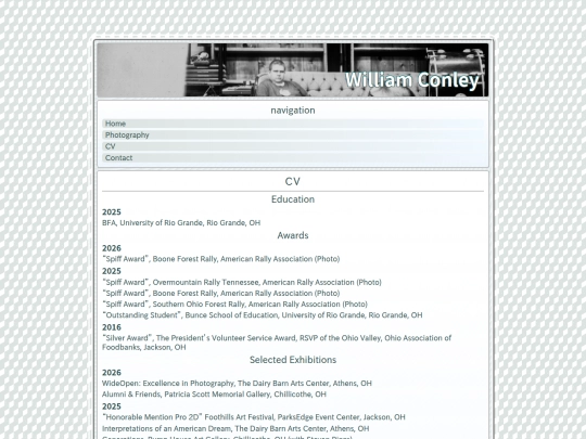 Page/CV screenshot