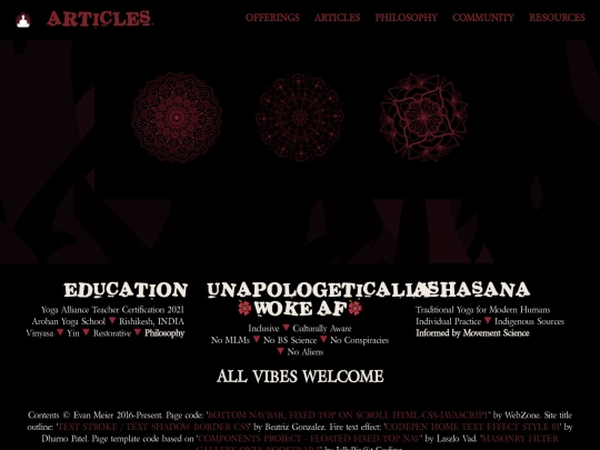 articles screenshot