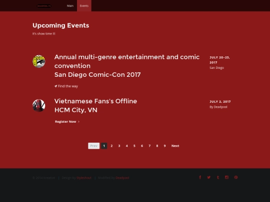eventpage screenshot
