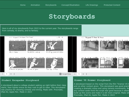 Storyboards screenshot