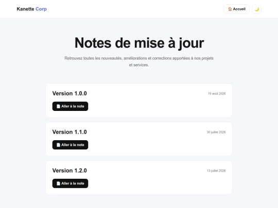 update/list screenshot