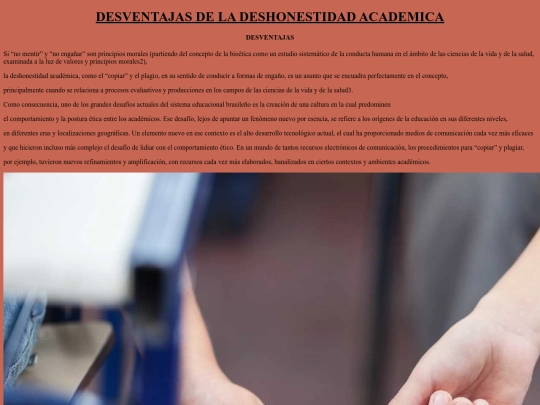 deshonestidad_academica/desventajas screenshot
