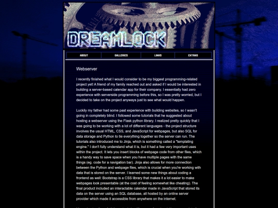 blog/webserver screenshot