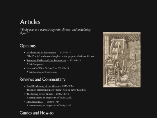 articles screenshot