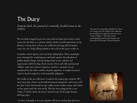fiction/diary screenshot
