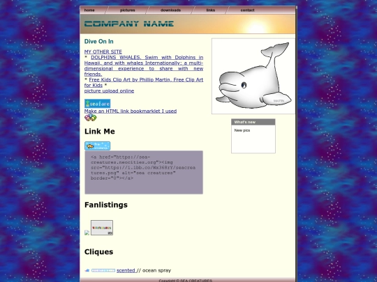 links screenshot