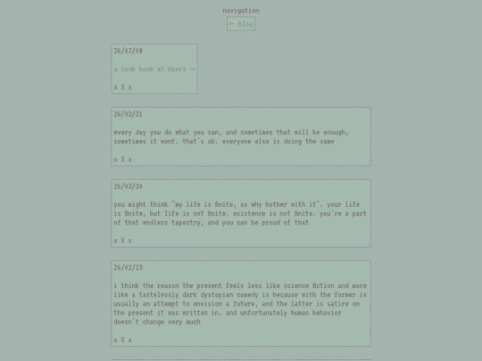 blog/thoughts screenshot