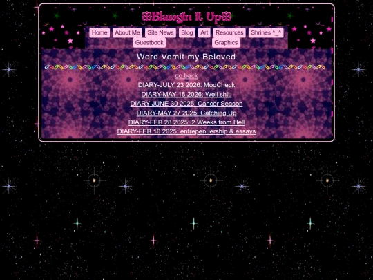 Blog screenshot