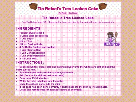 Recipes/3leches screenshot