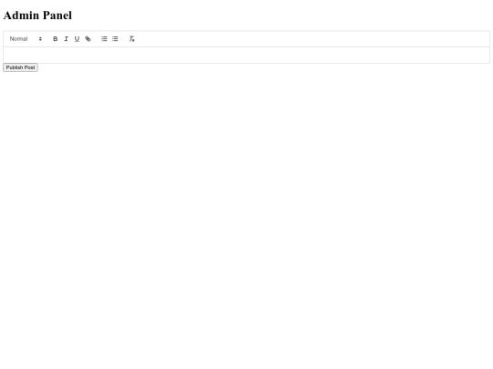 admin screenshot