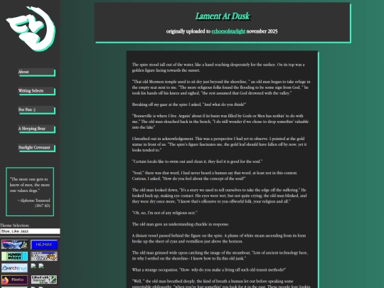 Articles/Fiction/LamentAtDusk screenshot