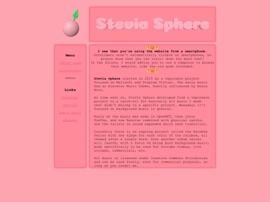 steviasphere/about screenshot