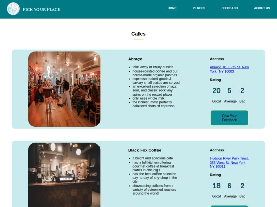 project/cafe screenshot