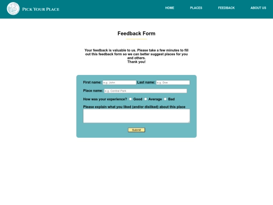 project/feedback screenshot