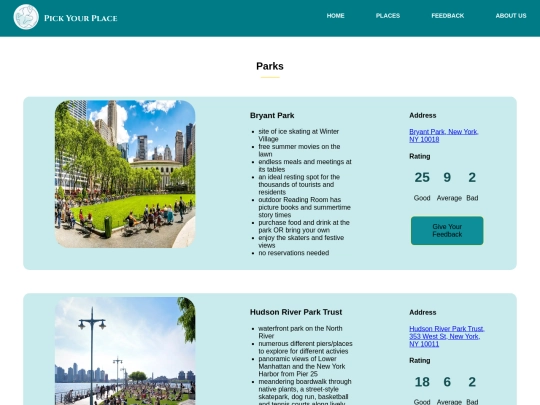project/parks screenshot