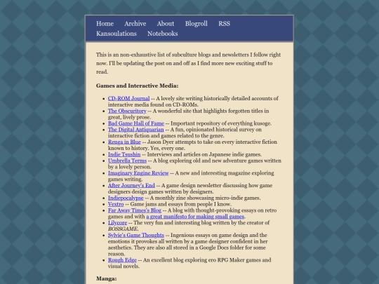 main/blogroll screenshot