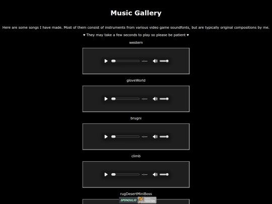 musicpage screenshot