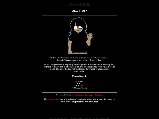 aboutme screenshot