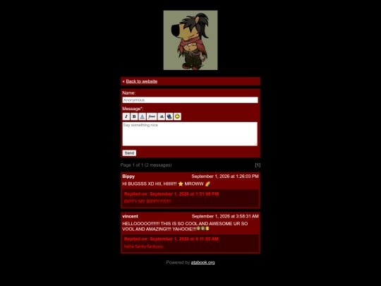 guestbook screenshot