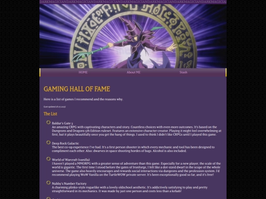 html/gaming screenshot