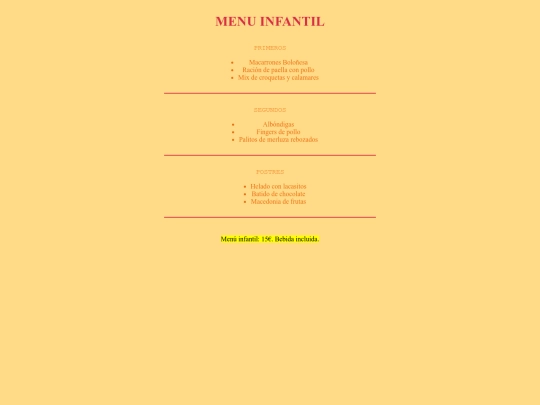 proyecto final/menuinfantil screenshot