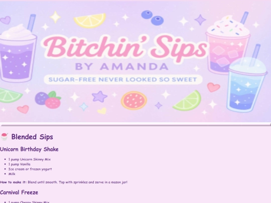 sips/blended screenshot