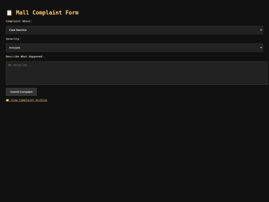 complaint screenshot