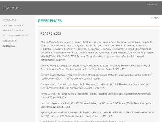 references screenshot