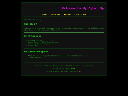 links screenshot