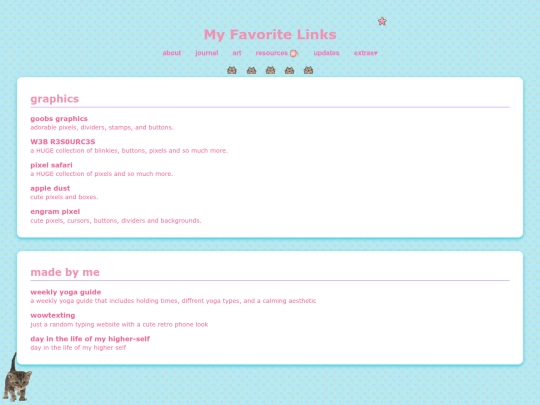links screenshot