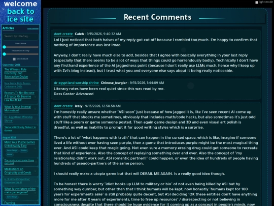 articles/recent-comments screenshot