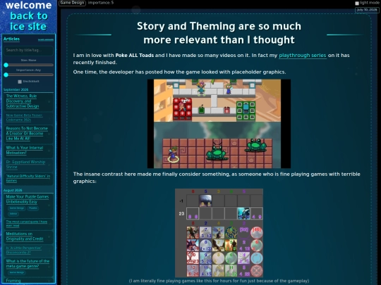 articles/story-and-theming screenshot
