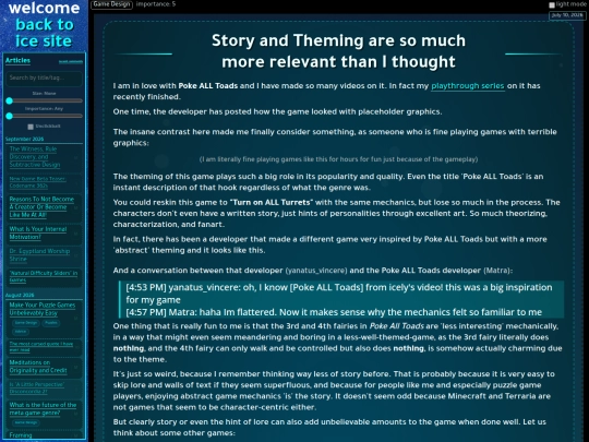 story-and-theming screenshot