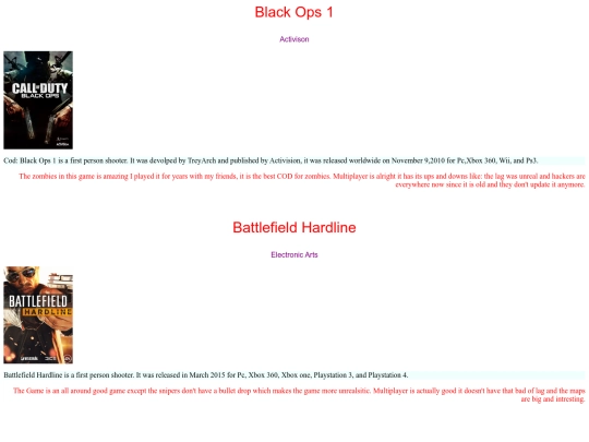 cssclassminiproject screenshot