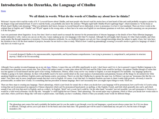 languages/Lovecraft/CthulhuLanguageIntro screenshot