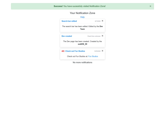 notify screenshot