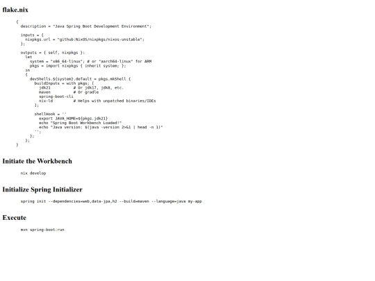 workbook/java-nixos screenshot